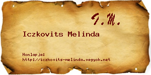 Iczkovits Melinda névjegykártya