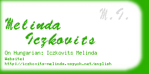 melinda iczkovits business card